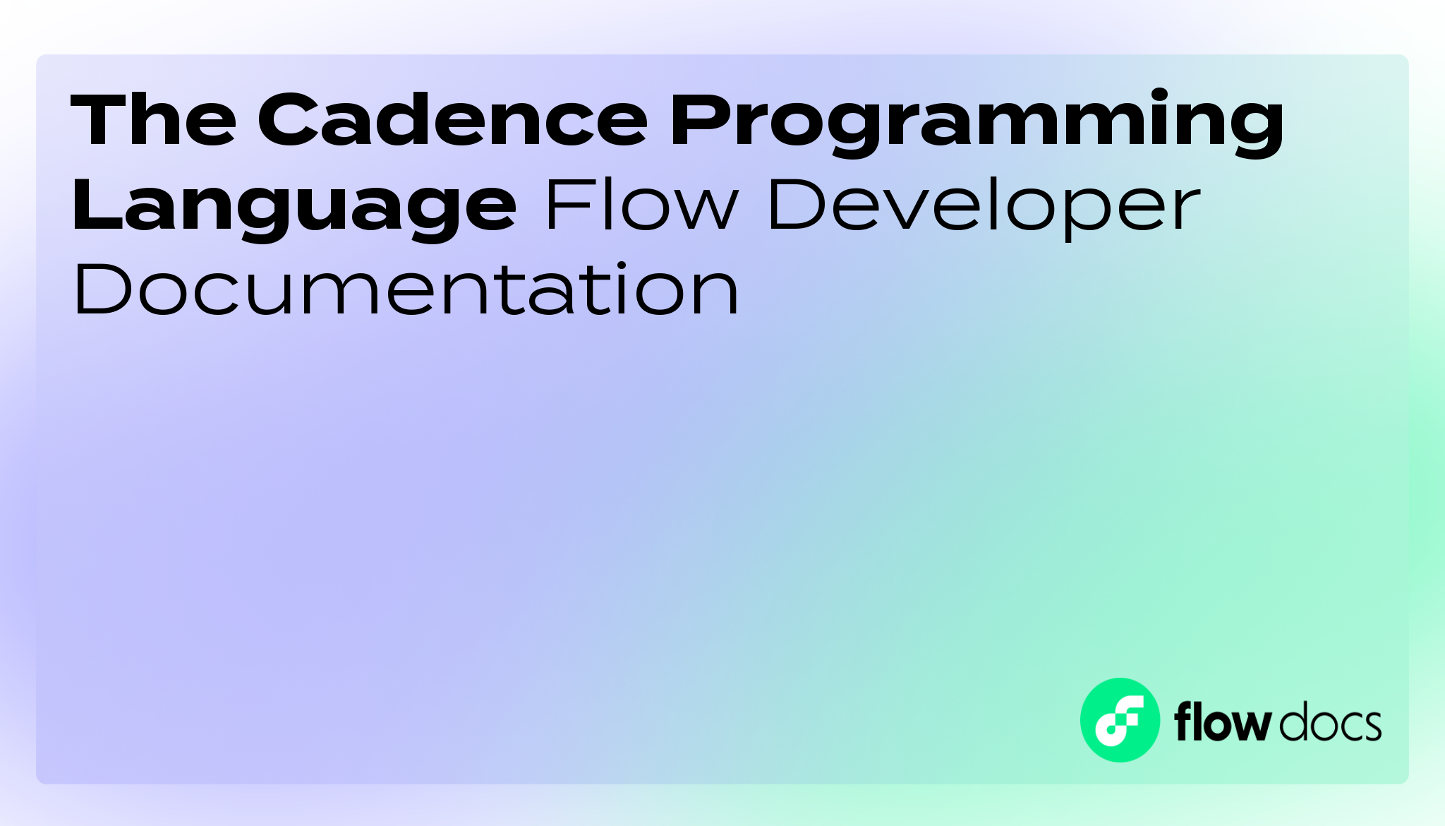 The Cadence Programming Language | Flow Blockchain
